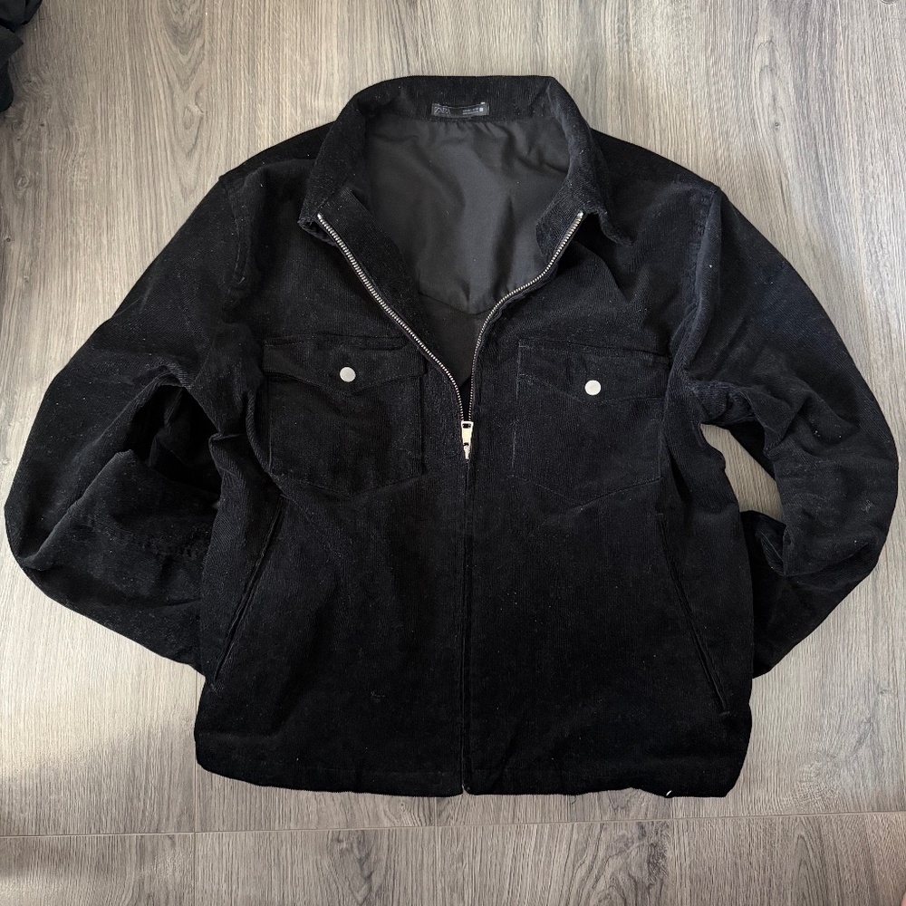Zara textured zip up jacket